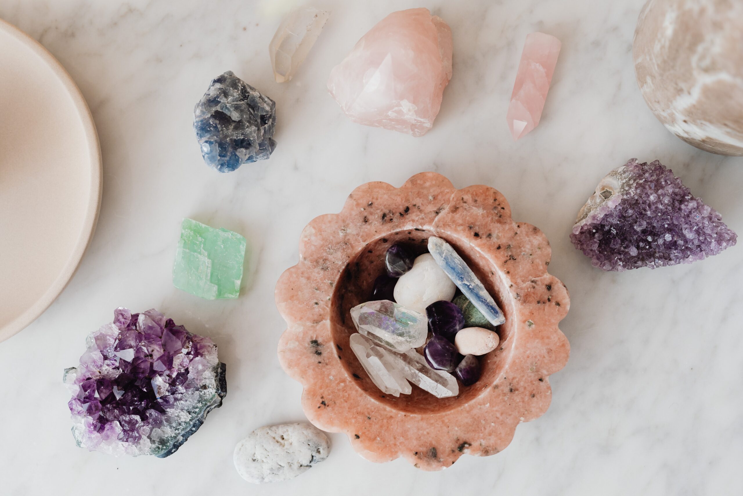 crystals in bowl